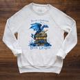 Bookworm I'm a Book Dragon Fantasy Reader Bookish Raglan Sleeve Sweatshirt Heather Mustard