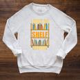 Bookworm Library Librarian Book Nerd Reading Raglan Sleeve Sweatshirt Heather Mustard