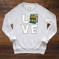 Bookworm Love Book Lover Reading Librarian Raglan Sleeve Sweatshirt Heather Mustard