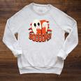 BOOOOKS Halloween Author Reading Of History Books Raglan Sleeve Sweatshirt Heather Mustard BOOOOKS Halloween Author Reading Of History Books Raglan Sleeve Sweatshirt Heather Mustard