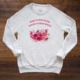 Born To Read Books Forced To Read Emails Floral Raglan Sleeve Sweatshirt Heather Mustard