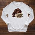 Boykin Spaniel Books Dog Breed Graphic Raglan Sleeve Sweatshirt Heather Mustard Boykin Spaniel Books Dog Breed Graphic Raglan Sleeve Sweatshirt Heather Mustard