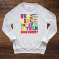 Bro Did You Even Return Your Books Librarian School Raglan Sleeve Sweatshirt Heather Mustard