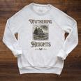 Bronte Novel Wuthering Heights Moorland Gothic Book Cover Raglan Sleeve Sweatshirt Heather Mustard Bronte Novel Wuthering Heights Moorland Gothic Book Cover Raglan Sleeve Sweatshirt Heather Mustard