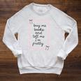 Buy Me Books And Tell Me I'm Pretty Book Lover Tee Premium Tri-Blend Raglan Sleeve Sweatshirt Heather Mustard