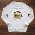 Calico Cat Reading Book Lover Just One More Chapter Raglan Sleeve Sweatshirt Heather Mustard