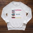 You Can't Buy Happiness But You Can Buy Books Raglan Sleeve Sweatshirt Heather Mustard