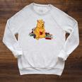 Capybara Reading Books Raglan Sleeve Sweatshirt Heather Mustard