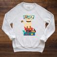 Cat Book Reader Nerd Raglan Sleeve Sweatshirt Heather Mustard