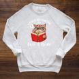 Cat Tshirt Easily Distracted By Cats And Books Cat For Men Women Raglan Sleeve Sweatshirt Heather Mustard