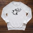 Cat Reading a Book Print Raglan Sleeve Sweatshirt Heather Mustard