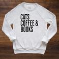 Cats Coffee And Books Raglan Sleeve Sweatshirt Heather Mustard Cats Coffee And Books Raglan Sleeve Sweatshirt Heather Mustard