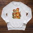 Cats Reading Books Christmas Tree Raglan Sleeve Sweatshirt Heather Mustard Cats Reading Books Christmas Tree Raglan Sleeve Sweatshirt Heather Mustard