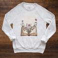 Chapter Forty Book Reading 40th Birthday Flower Raglan Sleeve Sweatshirt Heather Mustard Chapter Forty Book Reading 40th Birthday Flower Raglan Sleeve Sweatshirt Heather Mustard