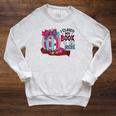 I Closed My Book To Be Here Fall Pumpkin Raglan Sleeve Sweatshirt Heather Mustard