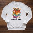 Coffee & Book Lover Reader Mexican Spanish Cafecito & Libros Raglan Sleeve Sweatshirt Heather Mustard