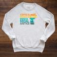Coffee Books Dogs And Social Justice Human Rights Equality Raglan Sleeve Sweatshirt Heather Mustard