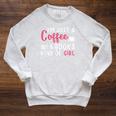 Coffee Lover Saying For Women Book Reading Club Librarian Raglan Sleeve Sweatshirt Heather Mustard