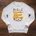 Comic Book Super Hero Student Spanish Teacher Tshirt Men Women Kids Raglan Sleeve Sweatshirt Heather Mustard