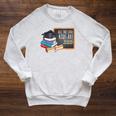 All The Cool Kids Are Reading Book Nerd School Graduation Raglan Sleeve Sweatshirt Heather Mustard
