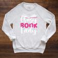 Crazy Book Lady Bookworm Book Lovers Raglan Sleeve Sweatshirt Heather Mustard