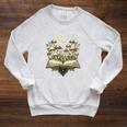 Crescent Mushroom Book Fungi Art Woodland Mystical Night Raglan Sleeve Sweatshirt Heather Mustard