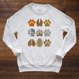 Cute Animal Kids Toddler Boys Animal Book Lover Teacher Raglan Sleeve Sweatshirt Heather Mustard