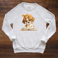 Cute Beagle Puppy Reading Book Lover Dog Animal Graphic Raglan Sleeve Sweatshirt Heather Mustard Cute Beagle Puppy Reading Book Lover Dog Animal Graphic Raglan Sleeve Sweatshirt Heather Mustard