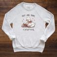 Cute Book Loving Duck Raglan Sleeve Sweatshirt Heather Mustard