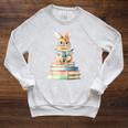 Cute Bunny Reading Book Back To School Easter Raglan Sleeve Sweatshirt Heather Mustard Cute Bunny Reading Book Back To School Easter Raglan Sleeve Sweatshirt Heather Mustard