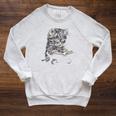Cute Cat Reading Book Teacher Librarian Cat Lover Book Club Men Women Kids Raglan Sleeve Sweatshirt Heather Mustard