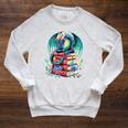 Cute Dragon Books Flower Bookworm Book Lover Raglan Sleeve Sweatshirt Heather Mustard Cute Dragon Books Flower Bookworm Book Lover Raglan Sleeve Sweatshirt Heather Mustard