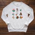 Cute Farm Animals Reading Books Teacher Library Reader Raglan Sleeve Sweatshirt Heather Mustard