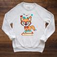Cute Fox Smart Nerdy 1st Day School Teachers Students Books Raglan Sleeve Sweatshirt Heather Mustard Cute Fox Smart Nerdy 1st Day School Teachers Students Books Raglan Sleeve Sweatshirt Heather Mustard