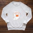 Cute Ghost Book Reading Halloween Teacher Top Raglan Sleeve Sweatshirt Heather Mustard