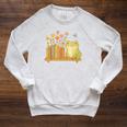 Cute Kawaii Frog Books Flowers Raglan Sleeve Sweatshirt Heather Mustard Cute Kawaii Frog Books Flowers Raglan Sleeve Sweatshirt Heather Mustard