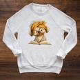 Cute Puppy Reading Dog Book Lover Animal Graphic Small Open Raglan Sleeve Sweatshirt Heather Mustard Cute Puppy Reading Dog Book Lover Animal Graphic Small Open Raglan Sleeve Sweatshirt Heather Mustard