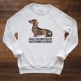 Dachshund Dog Dachshund Decor Books Nerds Dachshund Raglan Sleeve Sweatshirt Heather Mustard