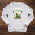 Dad Of Caterpillar Birthday Reading Books Lovers Raglan Sleeve Sweatshirt Heather Mustard