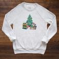 Dear Santa Books Only Bookworm Reading Library Kids Book Raglan Sleeve Sweatshirt Heather Mustard