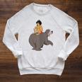 Disney The Jungle Book Mowgli And Baloo Chillin Raglan Sleeve Sweatshirt Heather Mustard Disney The Jungle Book Mowgli And Baloo Chillin Raglan Sleeve Sweatshirt Heather Mustard