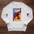 Disney Pixar The Incredibles Omnidroid Comic Book Cover Raglan Sleeve Sweatshirt Heather Mustard Disney Pixar The Incredibles Omnidroid Comic Book Cover Raglan Sleeve Sweatshirt Heather Mustard