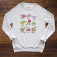 Disney Princesses Types Of Flowers Textbook Poster Raglan Sleeve Sweatshirt Heather Mustard