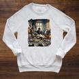 Dostoevsky Books Raglan Sleeve Sweatshirt Heather Mustard