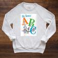 Dr Seuss ABC Book Cover Raglan Sleeve Sweatshirt Heather Mustard