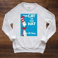 Dr Seuss The Cat In The Hat Book Cover Premium Raglan Sleeve Sweatshirt Heather Mustard