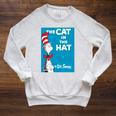 Dr Seuss The Cat In The Hat Book Cover Raglan Sleeve Sweatshirt Heather Mustard