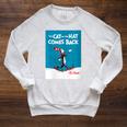 Dr Seuss The Cat In The Hat Comes Back Book Cover Raglan Sleeve Sweatshirt Heather Mustard