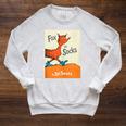 Dr Seuss Fox In Socks Book Cover Raglan Sleeve Sweatshirt Heather Mustard