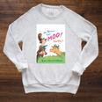 Dr Seuss Mr Brown Can Moo Book Cover Raglan Sleeve Sweatshirt Heather Mustard